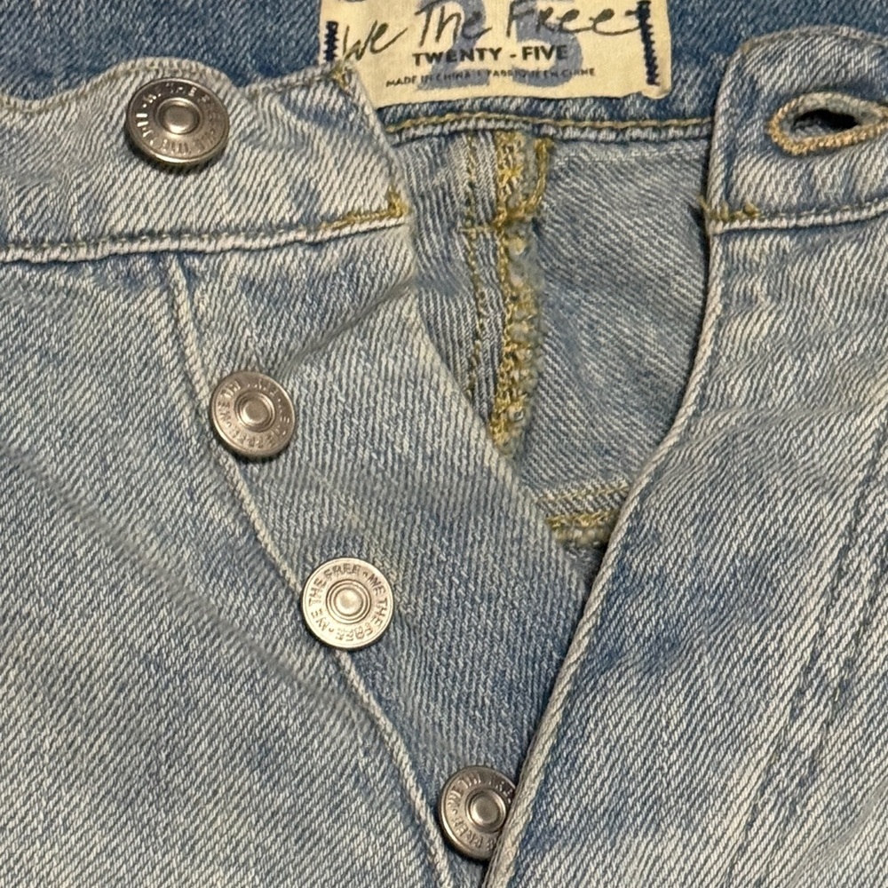 We The Free Distressed Light Blue Denim Shorts - Picture 5 of 5
